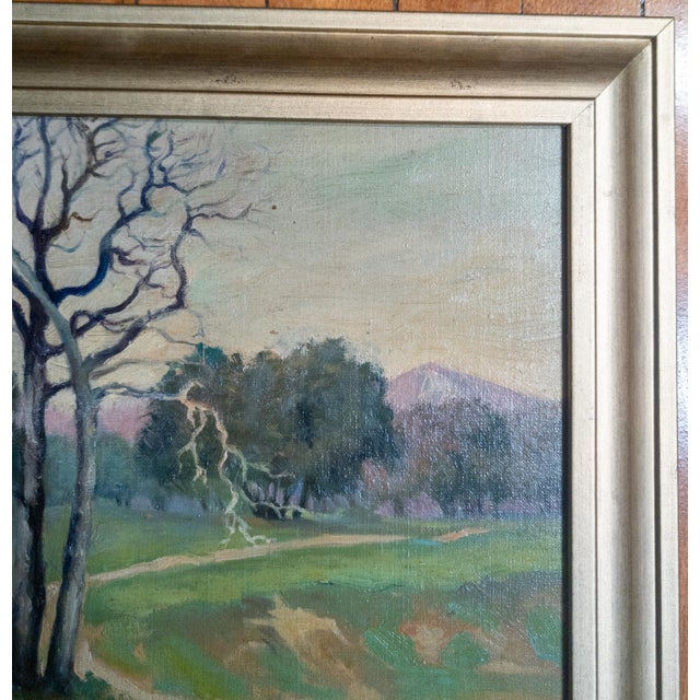 20th Century American Impressionist Landscape Painting, Unsigned For Sale - Image 4 of 9