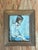 Mid-Century Modern Vintage 1970s Oil Painting of Seated Man For Sale - Image 3 of 11