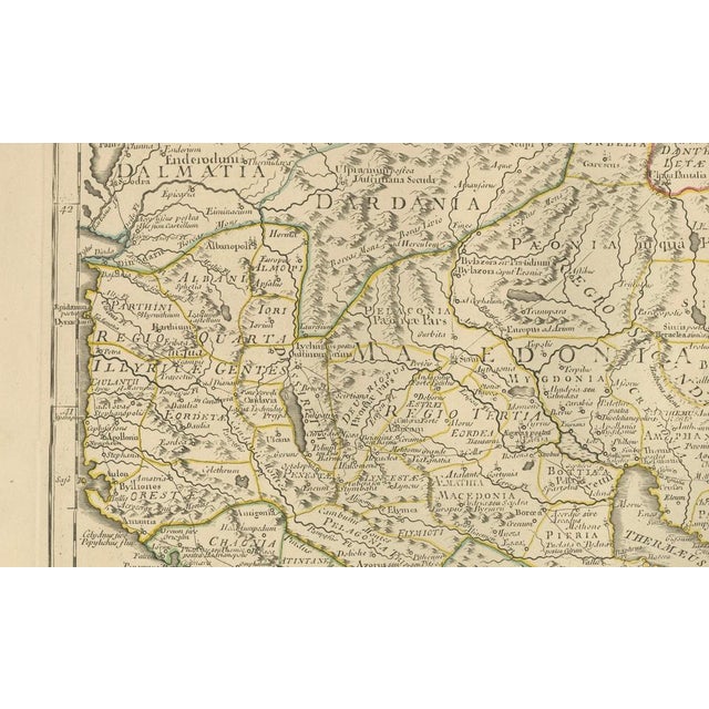 Black Antique Map of Northern Greece and Balkans Macedonia with Thrace and Illyria, 1818 For Sale - Image 8 of 9