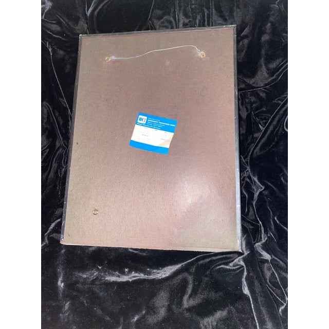 Black 1970s Black Art Framed Black and White Portrait Drawing of a Young Person For Sale - Image 8 of 12