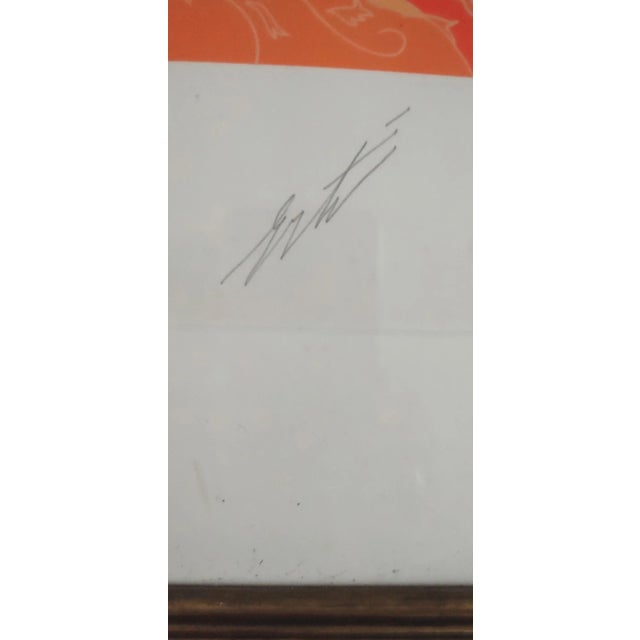 Art Deco Late 20th Century "Le Rideau L 'Hiver" Art Deco Artist's Proof Lithograph by Erte, Framed For Sale - Image 3 of 10