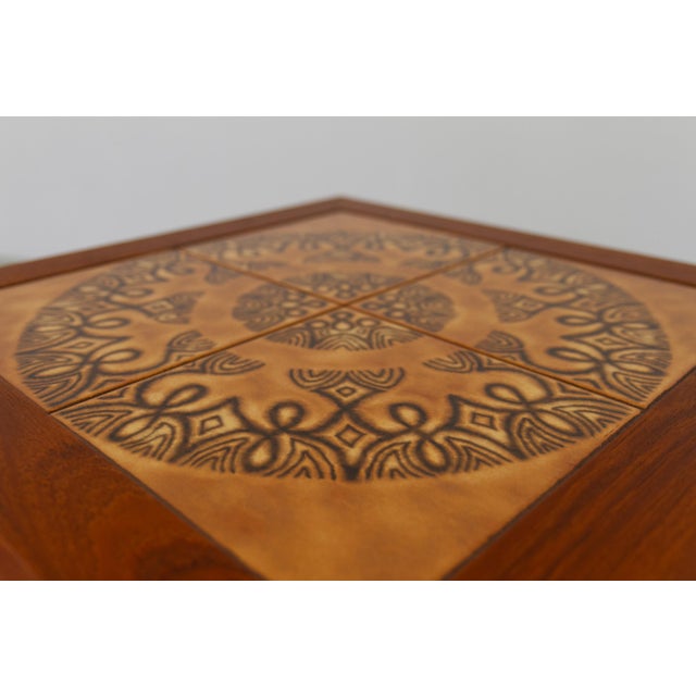 Wood Danish Teak and Tile Side Table, 1960s For Sale - Image 7 of 16