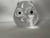 Glass 1990s Italian Clear Art Glass Owl Sculpture Paperweight With Black Glass Eyes For Sale - Image 7 of 7