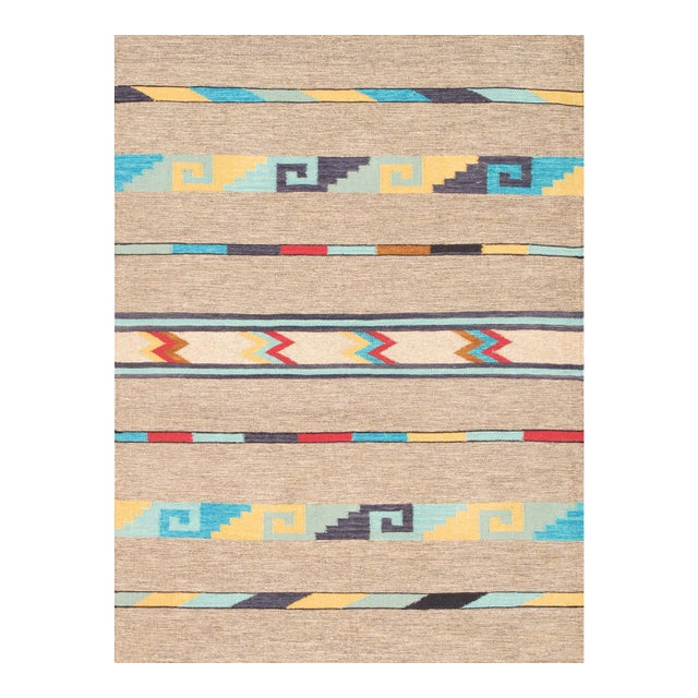 Pasargad Home Tuscany Mocha Wool Area Rug- 4' 2'' X 5'11'' For Sale