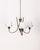 Vintage Italian Chandelier with Three Lights in Glass, 1950s For Sale - Image 3 of 8