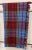 Merino Lambswool Knee Rug / Blanket in a Colorful Blue Plaid Pattern- Made in England For Sale - Image 11 of 11
