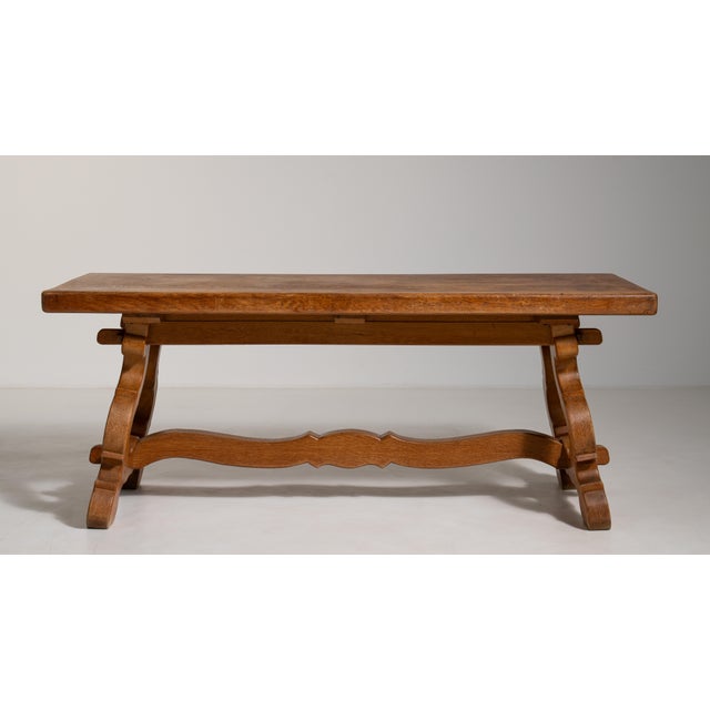 Wood Spanish Oak Refectory Table For Sale - Image 7 of 11