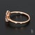 10k Rose Gold Bypass Ring With Round Diamond Accents - Size 6.5 For Sale - Image 4 of 4