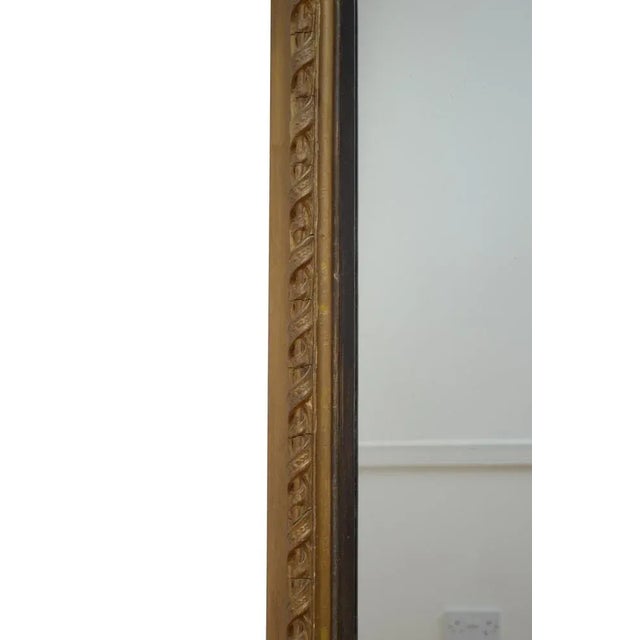 Brown Large Antique Gilded Wall Mirror, 1850 For Sale - Image 8 of 13