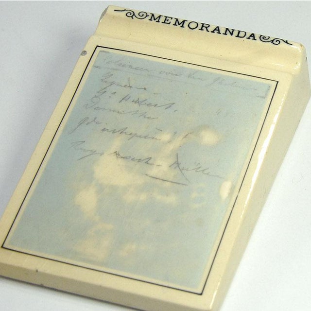 Ceramic Victorian Desk Porcelain Notebook, 1900s For Sale - Image 7 of 8