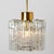 Metal Round Textured Clear Glass Pendant Lamp from Doria, 1960s For Sale - Image 7 of 18