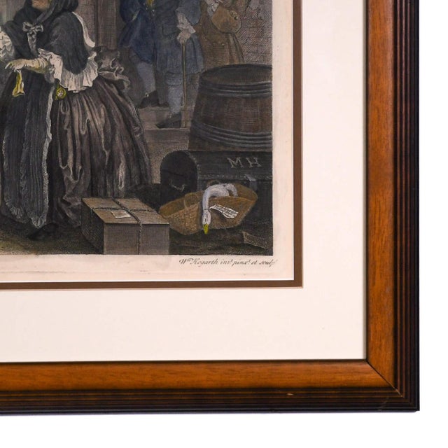 Early 20th Century Early 20th Century Framed Engraving of William Hogarth's "A Harlot's Progress" For Sale - Image 5 of 15