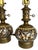 Late 19th Century Antique Gien Faience Oil Lamp Bases Converted to Table Lamps, Renaissance Décor on Black - A Pair For Sale - Image 5 of 10