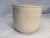 Very nice ZANESVILLE STONEWARE Co. 8.5" diameter cream colored Vase with a gently rounded bottom. Horizontal ribbed...