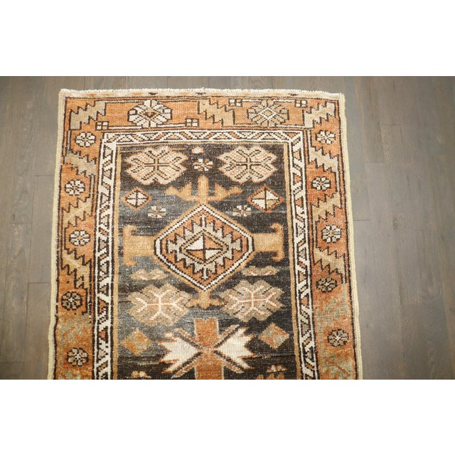 Brown Small Antique Heriz Rug rug no.j4410 For Sale In New York - Image 6 of 6