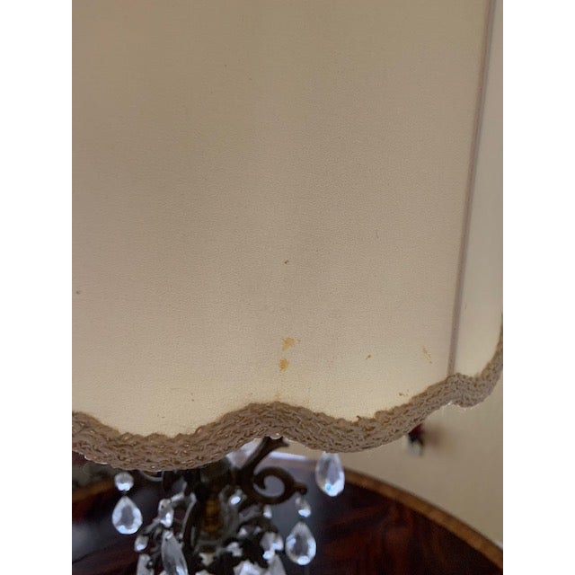 Vintage French Crystal Lamp For Sale In Dallas - Image 6 of 8