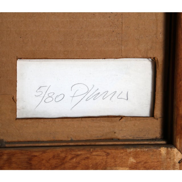 Abstract Yellow Geometric Abstract Serigraph by Georg Karl Pfahler For Sale - Image 3 of 4