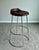 McGuire Set of 3 McGuire Wood and Stainless Steel Swivel Bar Stool For Sale - Image 4 of 7