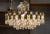 Large Gilt Bronze and Crystal Glass Chandelier from Palwa, 1970s For Sale - Image 4 of 12
