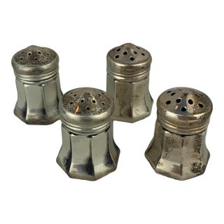 Vintage Cartier Sterling Silver Salt and Pepper Shakers- Set of 4 For Sale