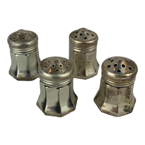 Vintage Cartier Sterling Silver Salt and Pepper Shakers- Set of 4