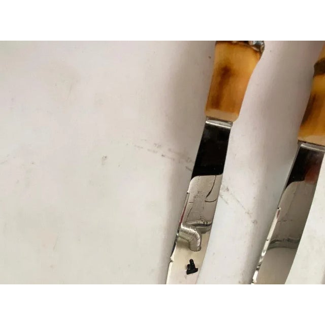 French Cutlery in Faux Bamboo, 1970, Set of 12 For Sale - Image 6 of 12