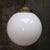 Mid-Century Modern Large Vintage Pendant Light in White Opaline Glass Globe and Brass For Sale - Image 3 of 7