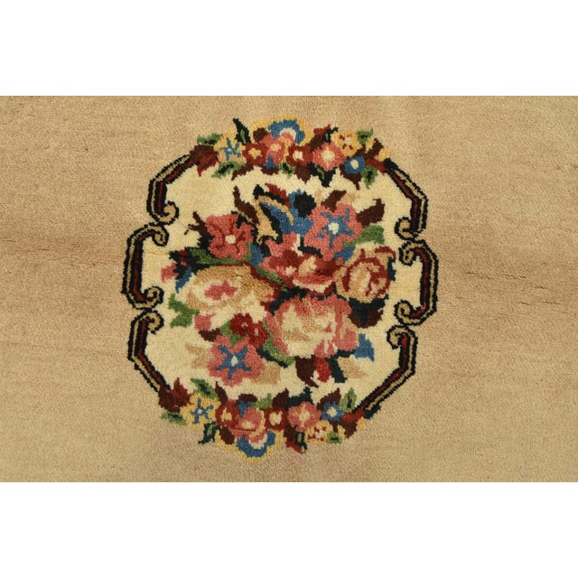 Textile Bakhtiari Rug 4’5” X 6’7” Beige Wool Vintage Traditional Hand-Knotted Carpet For Sale - Image 7 of 12