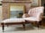 Custom Wingback Chair and Ottoman in Pink by Oscar de la Renta for Century Wrapped in a pink tweed so effortlessly chic it...