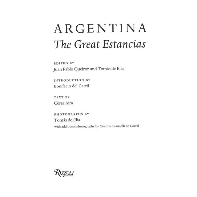 ELIA, Tomas de and QUEIROZ, Juan Pablo [220] pp. Rizzoli 1995 11 1/2" x 11 1/4"