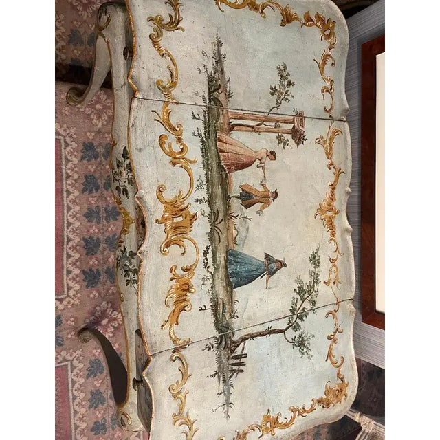 Italian Table Painted Finish in Rococco Style For Sale In New York - Image 6 of 10