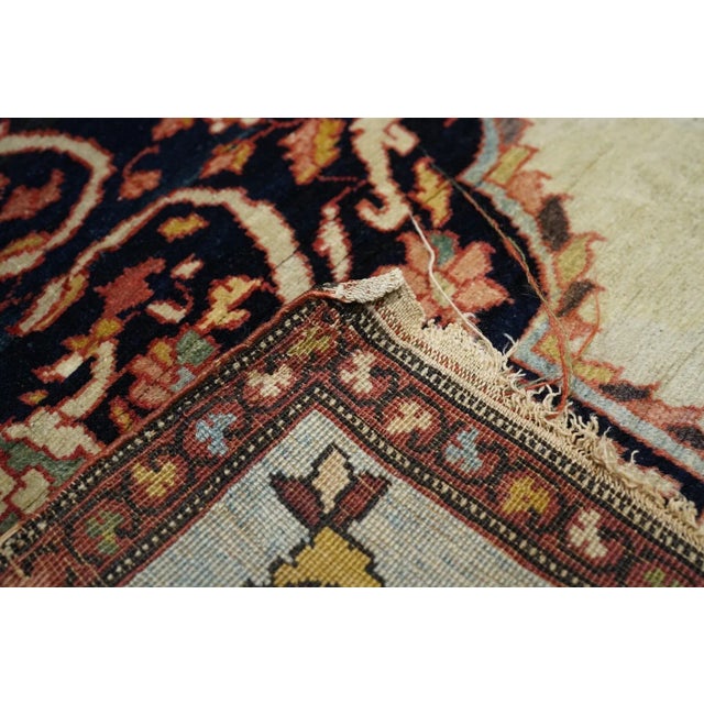 Antique Sarouk Rug 4'2'' x 5'10''.