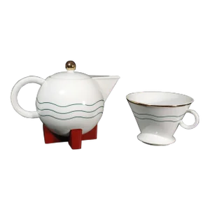 Michael Graves Little Dripper Porcelain Filter Drip Coffeemaker Manufactured by Swid Powell, Dated 1987