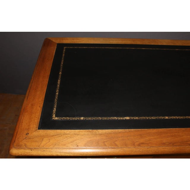 Louis XV Style Flat Desk in Walnut, 19th Century For Sale - Image 11 of 15