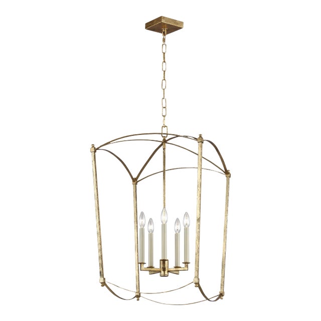 Sean Lavin by Visual Comfort Studio Thayer Large Lantern, Antique Gild For Sale