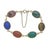 1960s 14k Yellow Gold Multi-Gemstone Intaglio Link Bracelet For Sale - Image 4 of 10