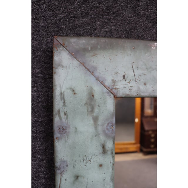 Industrial Olde Good Things Reclaimed Copper-Clad Wall Mirror For Sale - Image 3 of 11