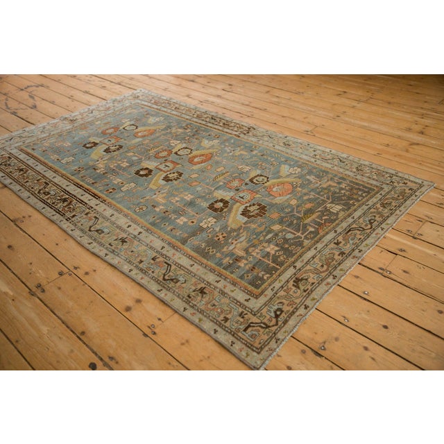 1930s Vintage Persian Malayer Triple Bouquet Wool Rug For Sale - Image 10 of 11