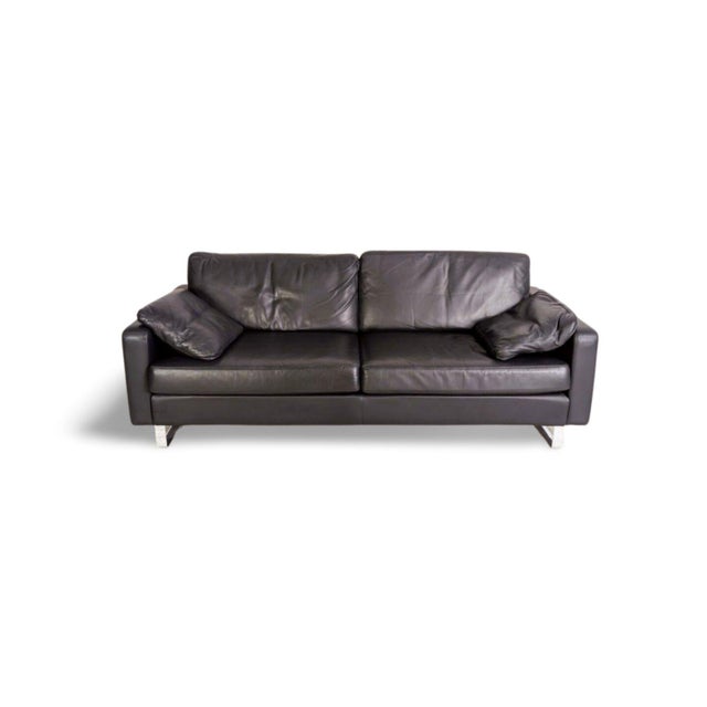 Conseta Three-Seater Sofa in Black Leather from Cor For Sale - Image 11 of 11