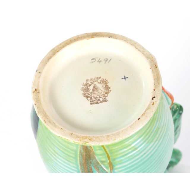 Mid-20th Century Burleigh Ware England Green Ceramic Heron Pitcher For Sale - Image 11 of 12