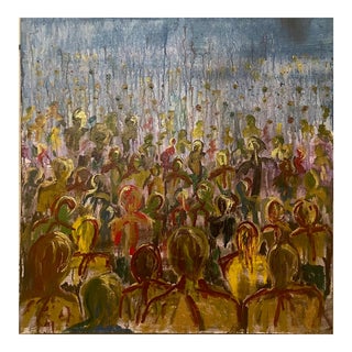 "Face This Way" Abstract Figurative Painting from Series of Artwork on Canvas by Artist Ron C. Curlee II For Sale