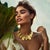 2010s Oscar De La Renta 22k Gold-Plated Pewter & Brass Ginkgo Leaf Statement Necklace For Sale - Image 5 of 13