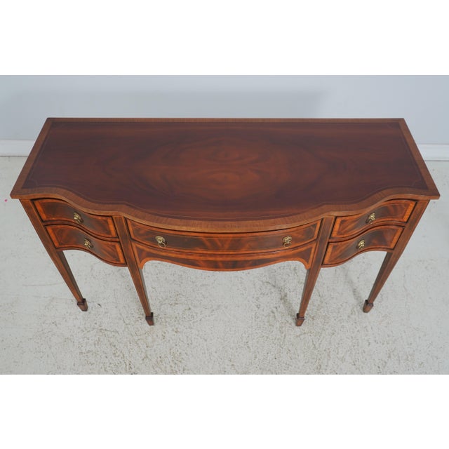 1990s Maitland Smith Federal Style Figural Mahogany Sideboard For Sale - Image 5 of 12