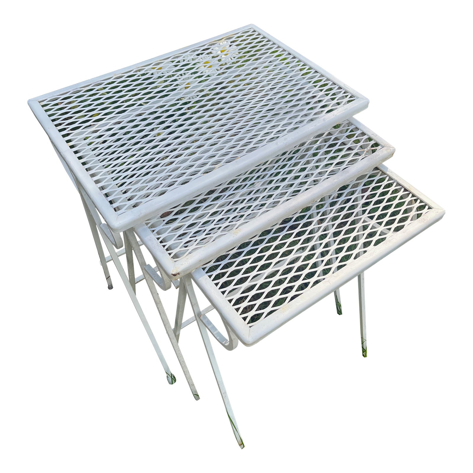 Set 3 Iron Nesting Tables Mid Century Modern Originals Wrought Iron ...