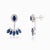 4.16ct Natural Deep Blue Sapphire and Diamond Jacket Earrings in 14k White Gold- A Pair For Sale - Image 10 of 18