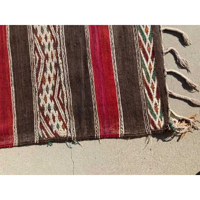 Mid 20th Century Vintage Moroccan Tribal Kilim Rug For Sale - Image 11 of 13