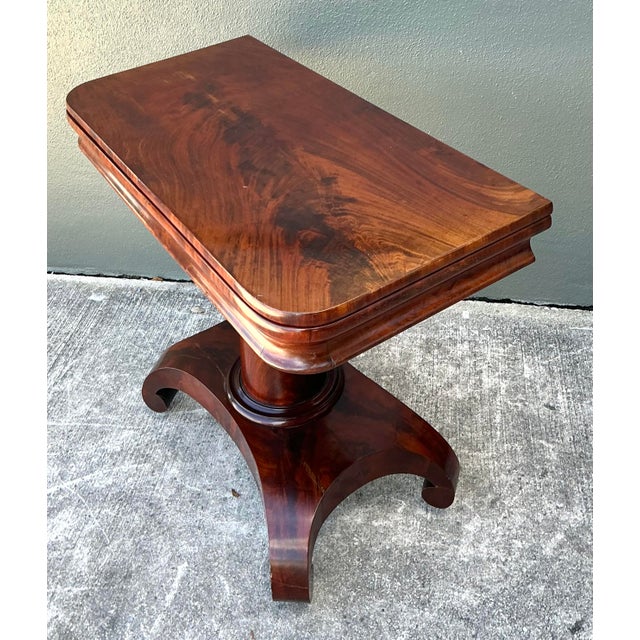Vintage Flame Mahogany Convertible Game Table For Sale - Image 9 of 12
