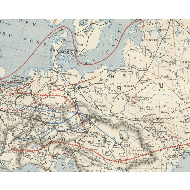 19th Century Antique Map of the Cattle Plague in Europe by Reynal, 1873 For Sale - Image 5 of 12