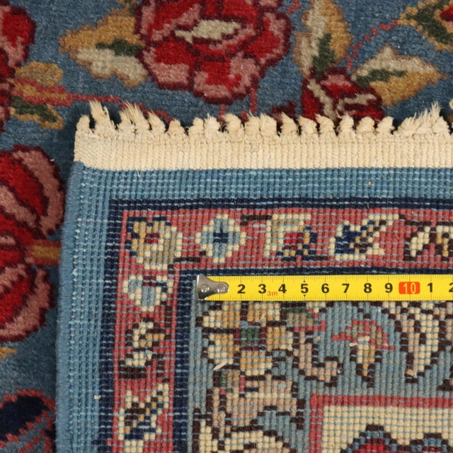 Textile Asian Kerman Rug in Cotton and Wool For Sale - Image 7 of 8