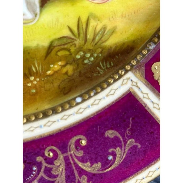 Antique Gilded Porcelain Diana Plate from Royal Vienna, 19th Century For Sale - Image 4 of 11